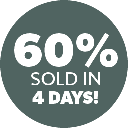 60% sold in 4 days!